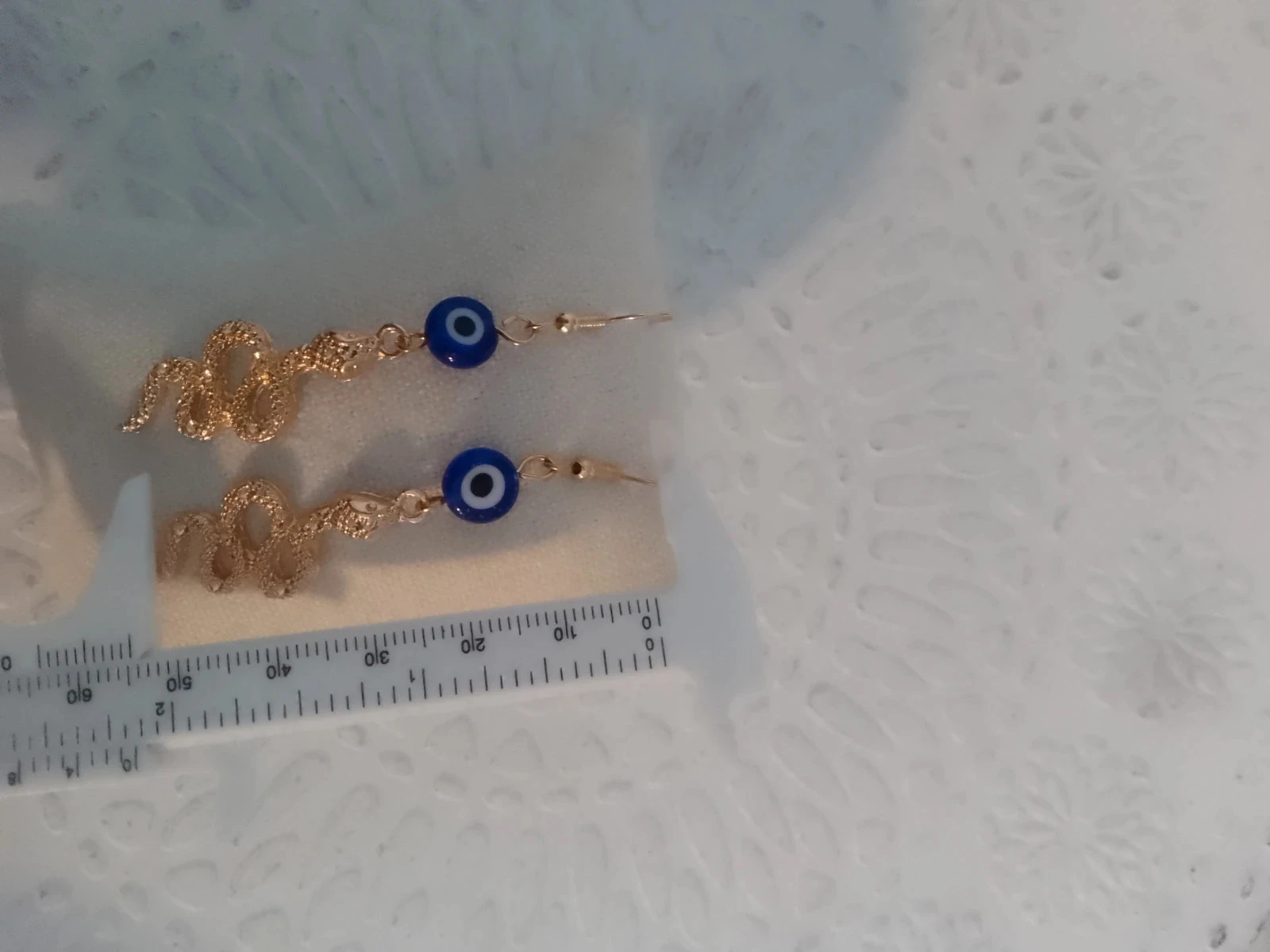 Eye of the Nazar snake earrings – photo 2